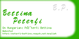 bettina peterfi business card